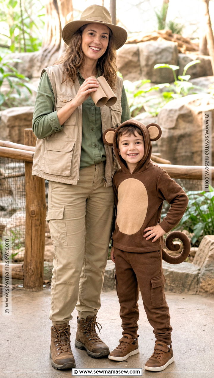 Zookeeper And Monkey Costume - 30 mom and son costume ideas
